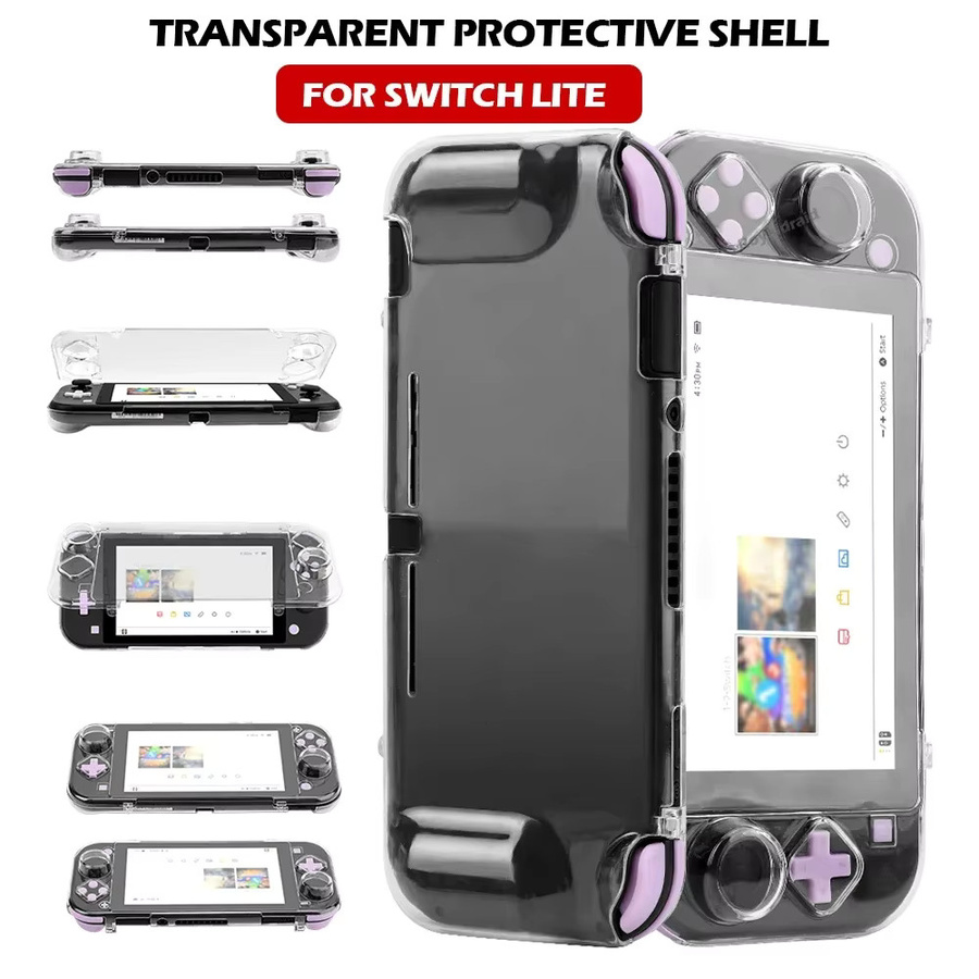 Transparente Glitzer-Schutzhülle für Nintendo Switch Lite in Kristalloptik - Bild 2