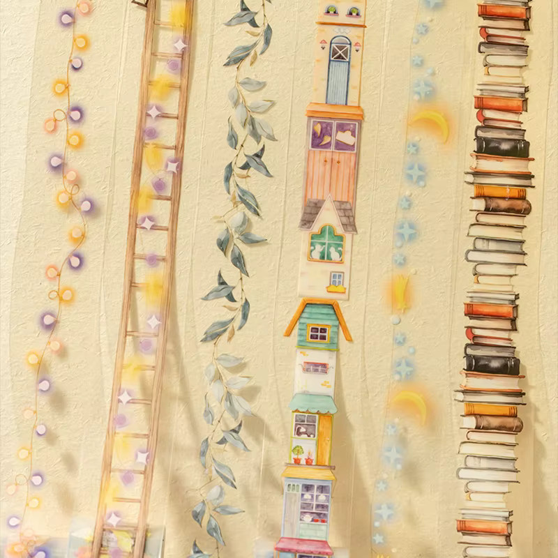 Mr Paper Washi Tape Girl's Night Reading Series, 3 Rollen, Multicolour - Bild 1
