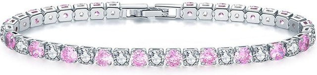 YULIN Tennisarmband Silber, Bunt, Zirkonia, Damen, 17cm - Bild 1