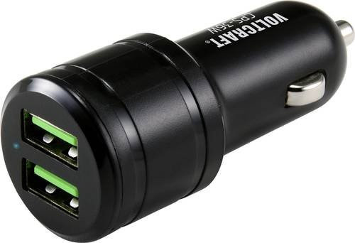 Voltcraft CPS-36W KFZ USB-Ladegerät mit 2x USB-A in Schwarz - Bild 1