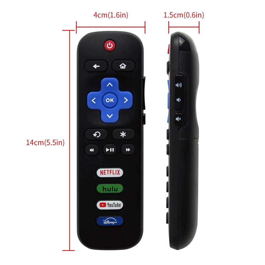 Viesrita Universelle Fernbedienung für TCL Roku TV und Hisense Fernseher in Schwarz - Bild 5