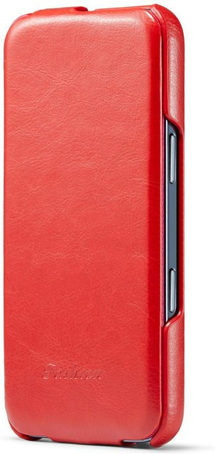 Retro Leder Handyhülle YULIN-003 für iPhone 17 Pro Max, 17 Air, 17 Pro und 17 mit vertikalem Flip und harter Rückseite in Rot - Bild 1