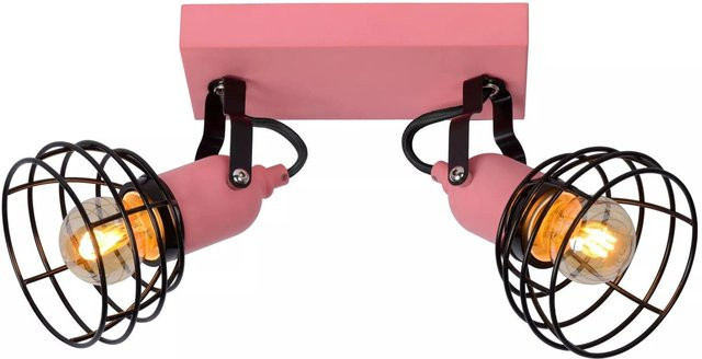 Licht-Erlebnisse Deckenstrahler für Kinderzimmer, 3-flammig, schwenkbar, Metall, Rosa/Schwarz, Breite: 24,5 cm, E27 - Bild 1