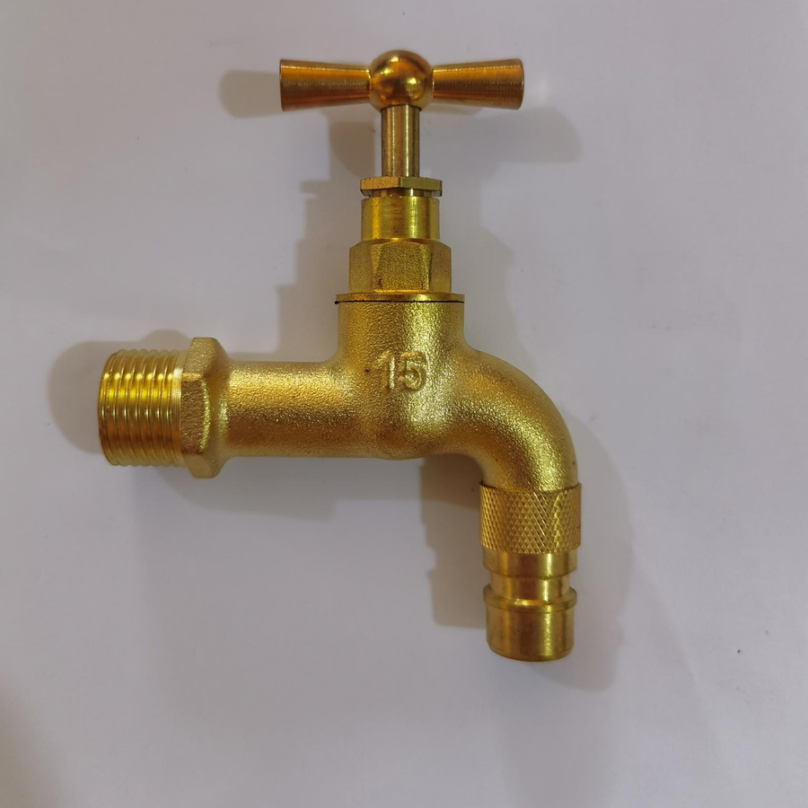 Vollkupfer Wasserhahn im Vintage-Design für Waschmaschine und Außenbereich, frostschutz- und diebstahlsicher, 1 Stück - Bild 3