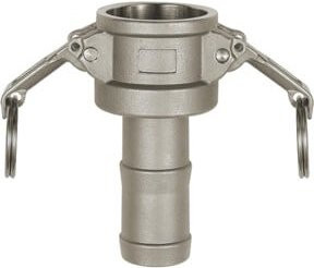 Riegler Kamlok-Schnellkupplungsdose Typ C ES LW 100 für Stecker Ø 120 aus Edelstahl in Silber - Bild 1