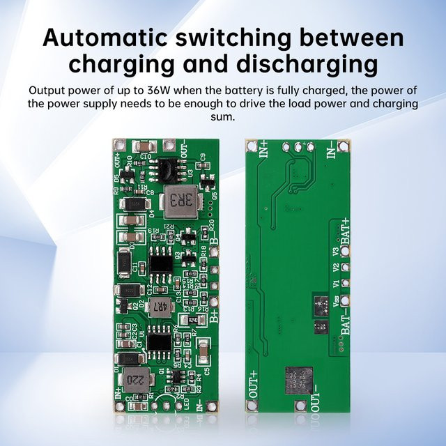 3S 12V Lithium-Batterie UPS Modul Lade- und Entladeschaltung für unterbrechungsfreie Stromversorgung, Grün - Bild 1