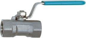 Riegler Edelstahlkugelhahn 1.4408, 1-teilig, kleine Baureihe, G 1/2, DN 15, silber - Bild 1