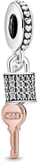 Anhänger 925 Silber, Schlösser und Schlüssel, Zirkonia, Damen - Bild 1