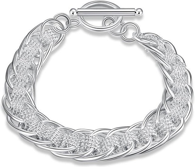 Allbestart Armband Herren, versilbert, Big Tooth, white - Bild 1