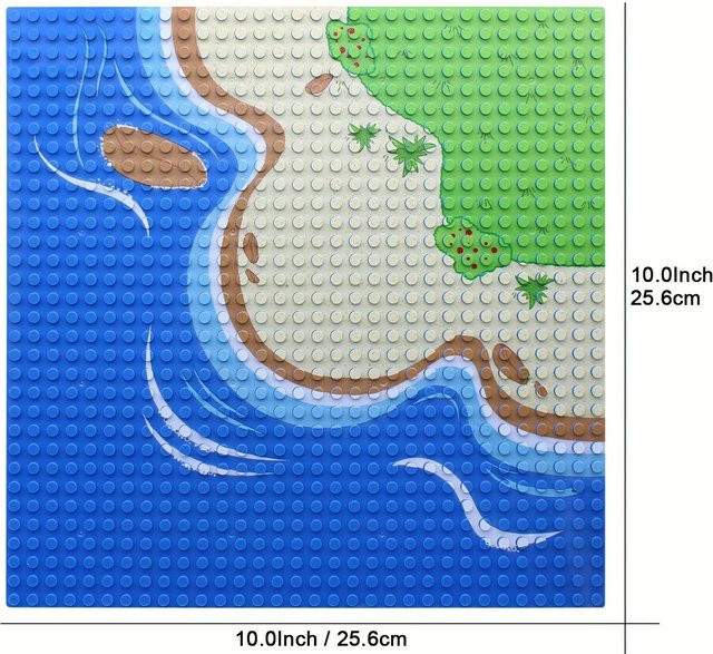 Wucifang Bags Insel Grasland Bausteine Grundplatte, 1-teiliges Set, ab 6 Jahren - Bild 1