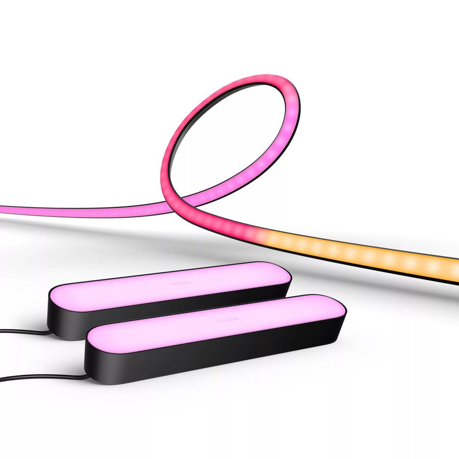 Philips Hue Set: 2x Play Lightbar Schwarz und Play Gradient Lightstrip für 55 Zoll TV mit RGBIC LED Technologie - Bild 1