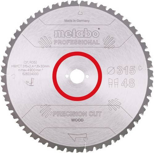 Metabo Hartmetall Kreissägeblatt HW/CT 315X30 48 WZ in Silber, Durchmesser: 315 mm, Bohrung: 30 mm, Dicke: 1,8 mm - Bild 1