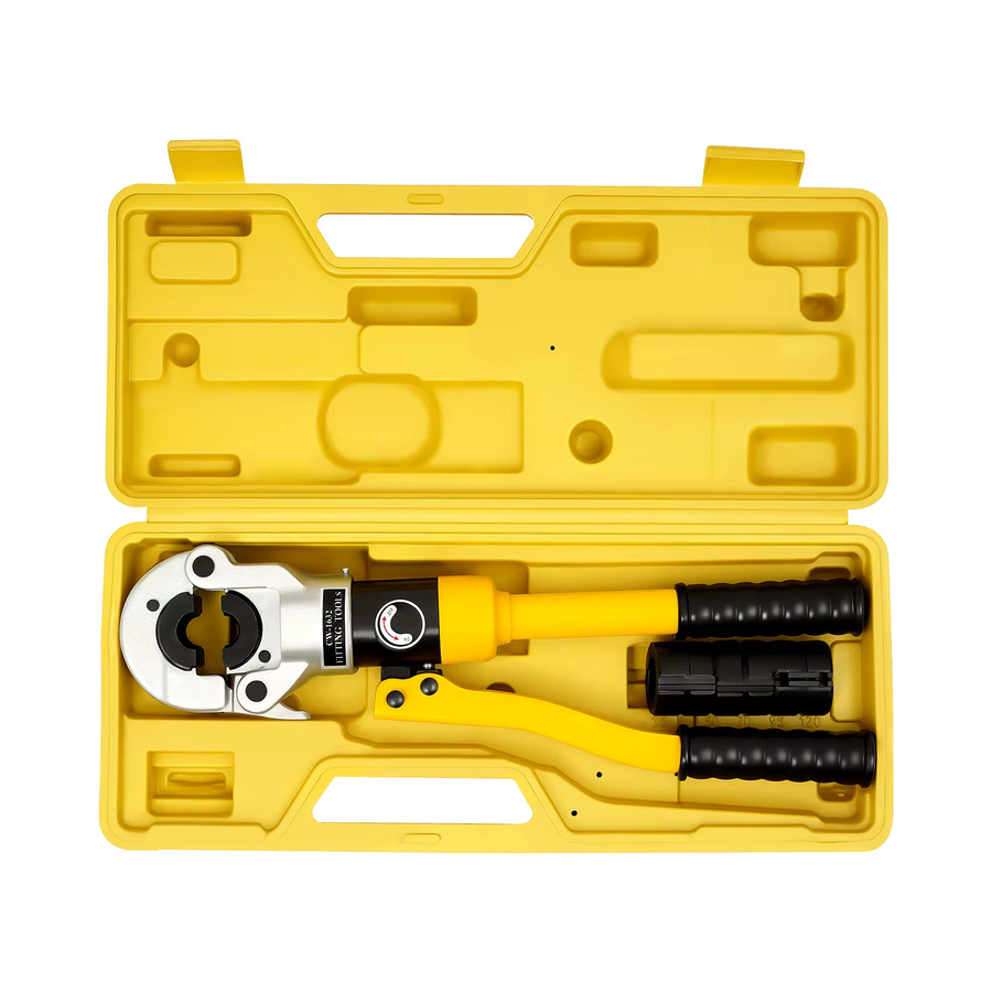 Hydraulische Rohr-Crimpzange von TOOL1SHOoo mit 8 Tonnen Presskraft und mehrschichtigen Backen, Gelb, Durchmesser: 16 mm, 20 mm, 25 mm, 32 mm - Bild 3