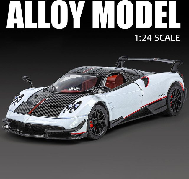 Linyi toy car Pagani Huayra Bc Sportmodell, 1:24, Metall, mit Licht und Sound - Bild 1