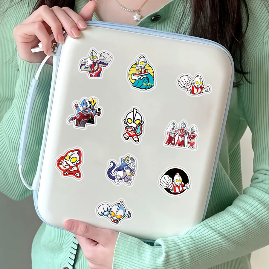 100 Stück Ultraman Anime Aufkleber aus wasserfestem PVC in Multicolour für Laptops und Wasserflaschen - Bild 4