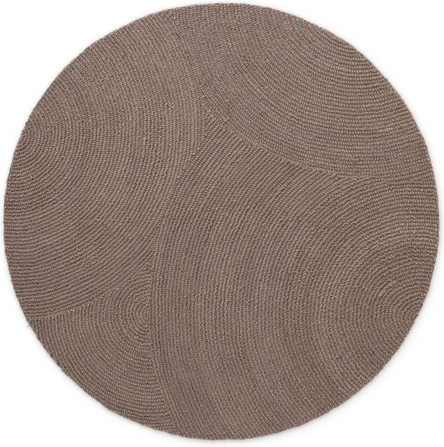 NYVI Teppich Calmio Geometrisch aus 100 % Wolle, Farbe: Taupe/Beige, Durchmesser: 150 cm - Bild 1