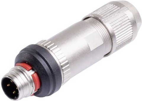 Weidmüller Rundsteckverbinder Stecker gerade, 4-polig, Farbe: Silber - Bild 1