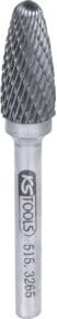 KS Tools HM Rundbogen-Frässtift Form F in Silber aus Stahl, 12mm - Bild 1