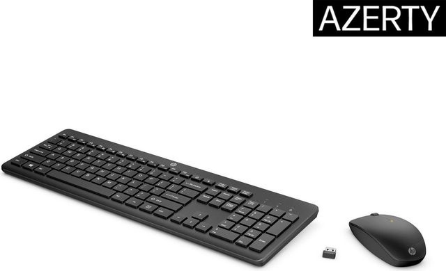 HP Wireless Keyboard Mouse ITL Tastatur und Maus Set in Schwarz mit Wi-Fi und Bluetooth (18H24AA#ABZ) - Bild 1