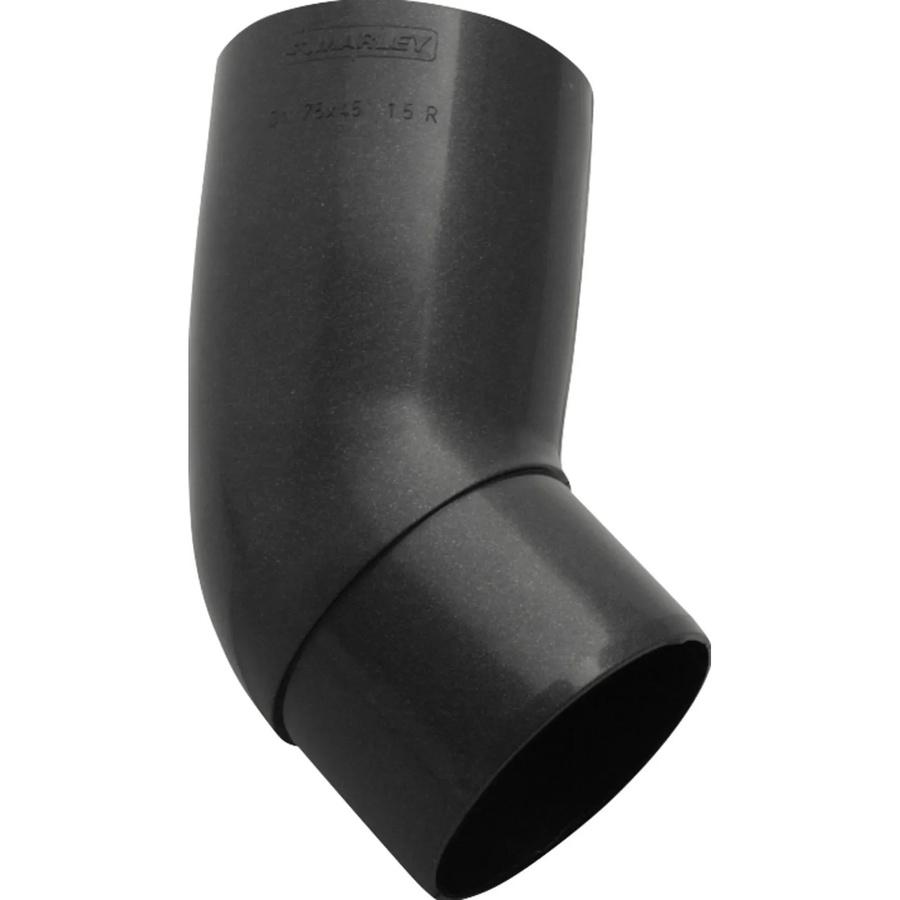 Marley Rohrbogen 45° DN 53 Anthrazit-Metallic - Bild 2