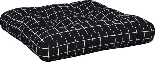 vidaXL Palettenkissen Schwarz Karomuster aus Oxford-Gewebe B/T/H: 58 x 58 x 10 cm - Bild 1