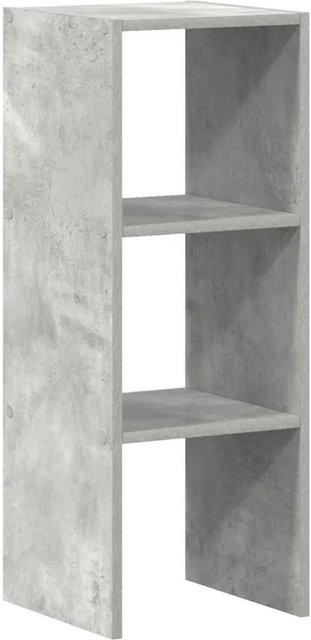 vidaXL Stapelbares Bücherregal aus Holzwerkstoff in Betongrau, B/T/H: 30 x 30 x 80 cm - Bild 1