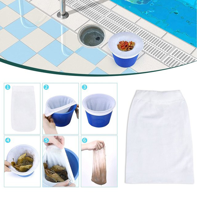APWIKOGER Filterersatz-Socken aus Nylonnetz für Pool-Skimmer als Schmutz- und Blätterfänger für Einbau- und Aufstellpools - Bild 1