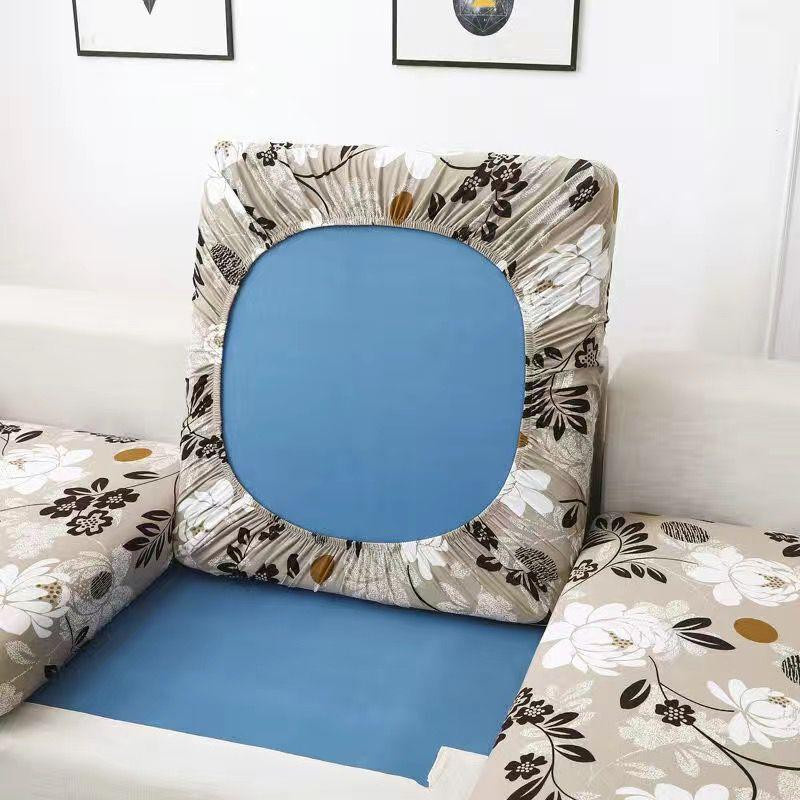 BRHUIXUE Elastischer Sofa-Sitzkissenbezug in Bunt, Rutschfester Schonbezug aus Polyester für L-Form Sofas und Ecksofas - Bild 1