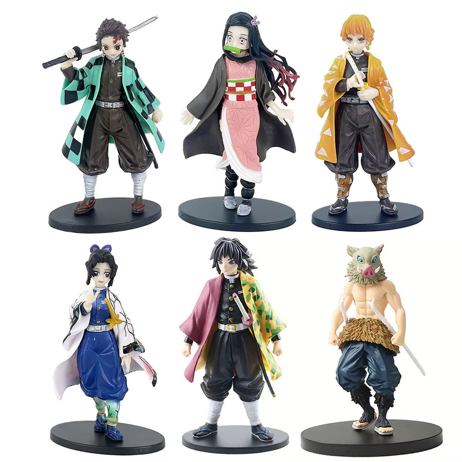 Bandai Demon Slayer Kimetsu No Yaiba Actionfiguren-Set, Kamado Tanjirou mit Schwert, Agatsuma Zenitsu und Nezuko, PVC-Modell - Bild 3