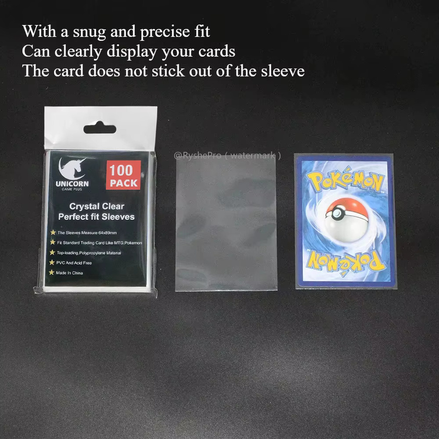 RyshePro Kartenhüllen für Pokémon und Sportkarten, Nachfüllpack, 100 Stück - Bild 2