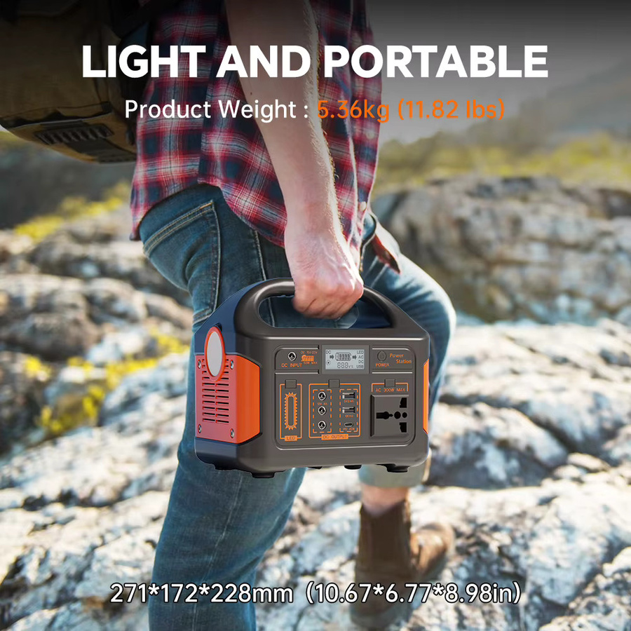 Gaiaray Tragbare Powerstation 460Wh USV-Schnelllade-Stromversorgung mit 500W Solargenerator für Camping, Wohnmobil und Notstrom - Bild 6