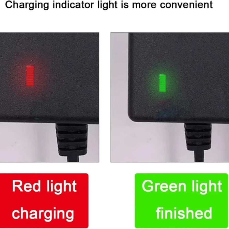 XMSJ Universelles Lithium-Batterieladegerät 21V 2A mit DC-Anschluss und Barrel-Plug in Schwarz - Bild 2