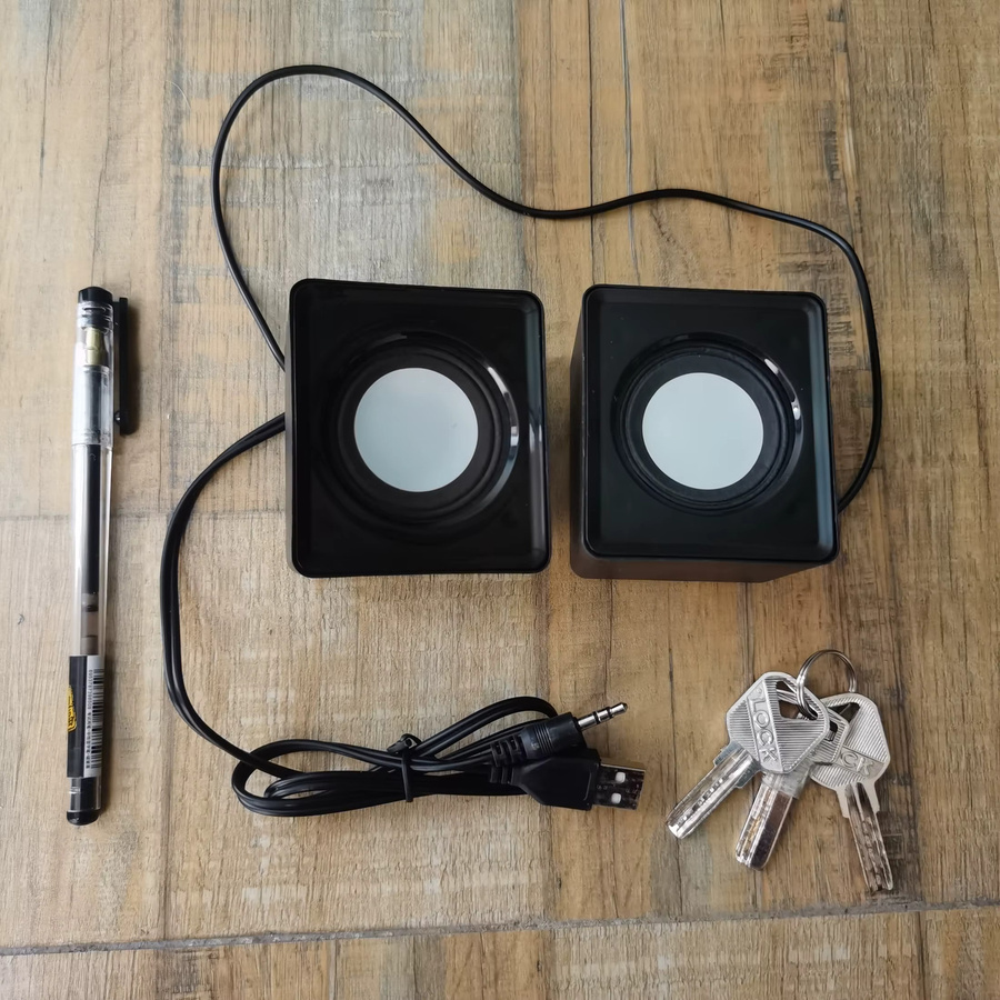 AyeBeau Mini-Computerlautsprecher in Schwarz für PC, Laptop und Desktop als Musik-Stereo-Set - Bild 2