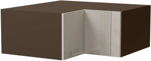 Feldmann-Wohnen Eckaufsatzschrank Brerra Lava in Creme Hochglanz, B/T/H: 90 x 36 x 90 cm - Bild 1