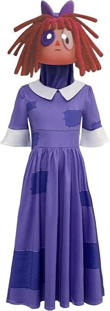 The Amazing Digital Circus Pomni Cosplay Jumpsuit, Rollenspiel, Blau, Lila - Bild 1