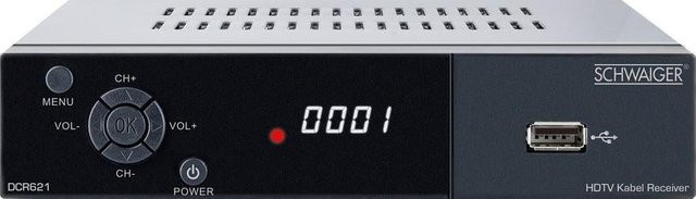 Schwaiger DVB-C Kabel-Receiver DCR621 Full HD 1080p FTA in Schwarz mit HDMI und USB-Anschluss - Bild 2
