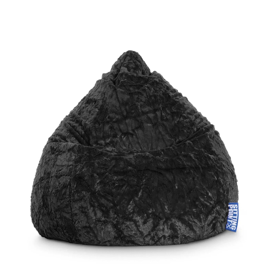 Sitting Point Sitzsack Fluffy 120 in Schwarz mit abnehmbarem Bezug und EPS-Mikroperlen aus Polyester - Bild 2