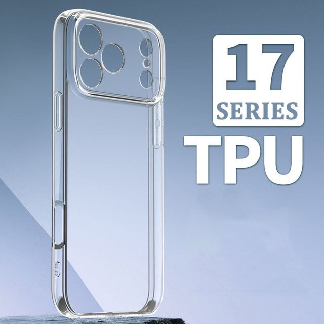 Apple Stoßfeste TPU-Telefonhülle für iPhone 17, iPhone 17 Air und iPhone 17 ProMax in Transparent - Bild 1