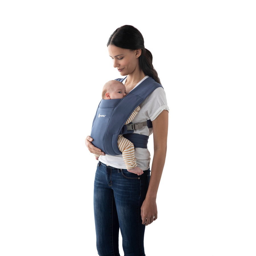 Ergobaby Babytrage Embrace Hybrid in Blau mit 2 Tragepositionen - Bild 2
