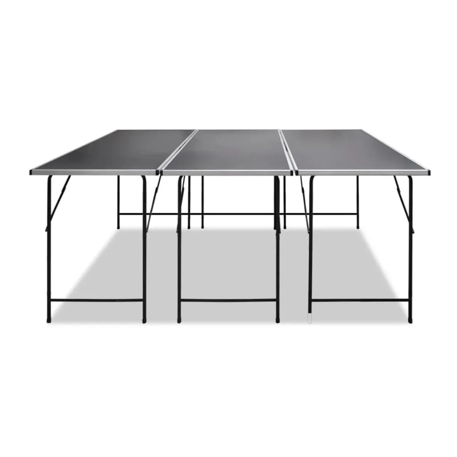 3er Set vidaXL Klappbare Tapeziertische in Schwarz mit MDF-Platte und Aluminiumgestell - Bild 2