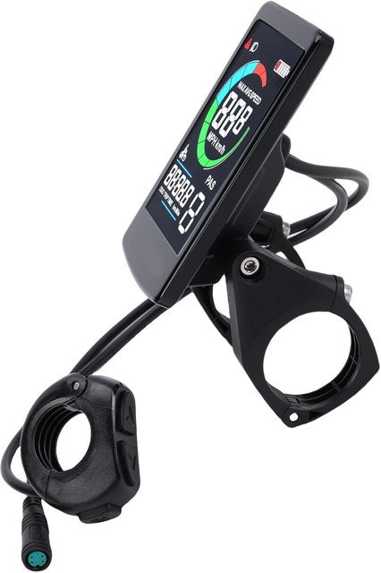Igeteck Elektrisches Fahrrad Display mit 5-Pin Stecker für G340 G320 Mittelmotor, Wasserdichtes Bedienfeld, Schwarz - Bild 1