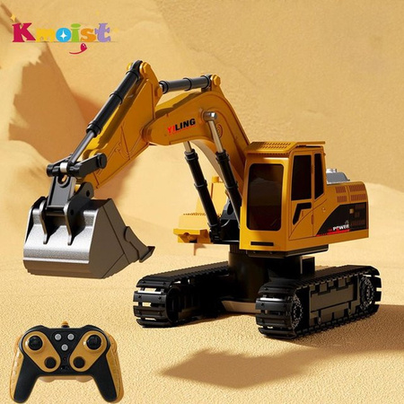 Kmoist Bagger, Fernbedienung, Metall, mit Licht und Sound, Gelb