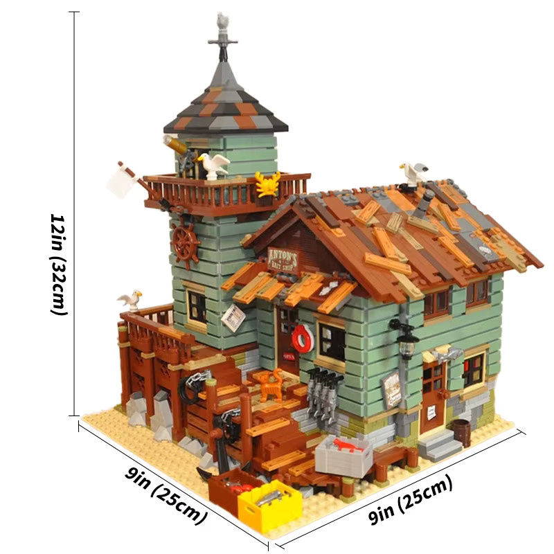 YMOLGA Fischerhaus Baustein-Set, Konstruktionsmodell, 2049 Teile, ab 14 Jahren - Bild 2
