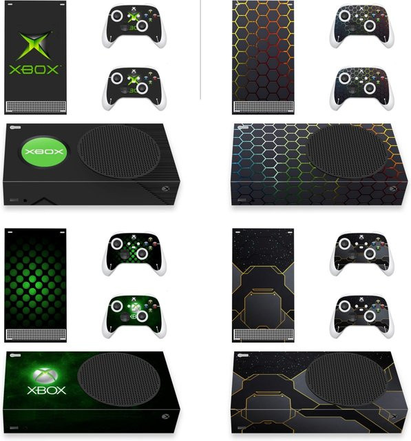 Microsoft Xbox Series S Skin-Set aus Vinyl für Konsole und 2 Controller in Pink und Multicolour - Bild 1