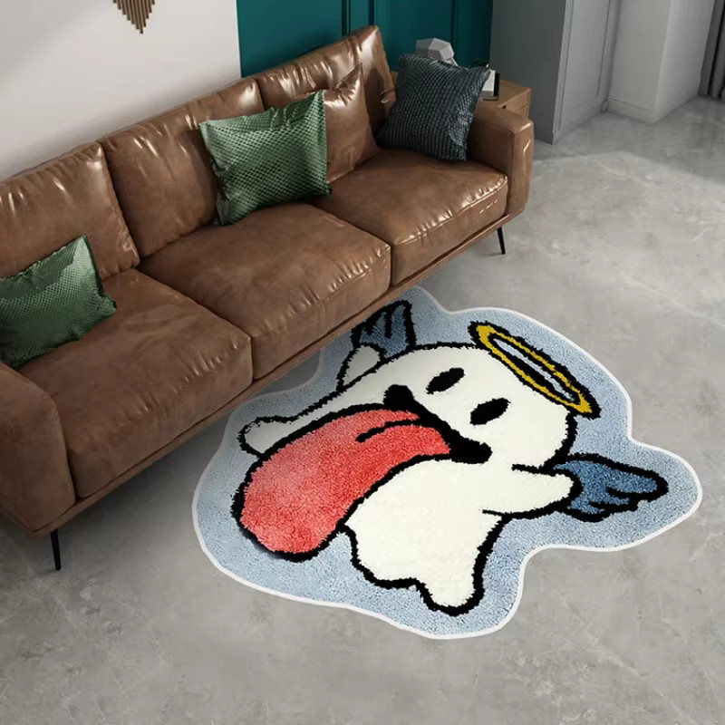 VIKAMA Tide Fun Cartoon-Serie Teppich, weich und rutschfest mit kurzem Flor für Wohnzimmer und Schlafzimmer - Bild 1