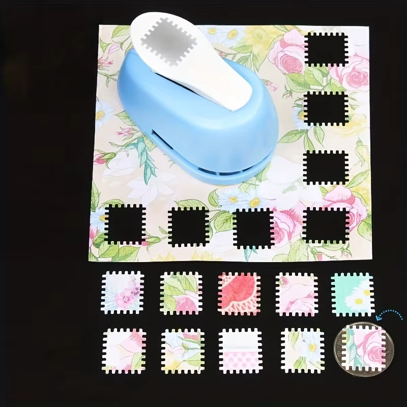 Manuelle DIY-Handpresse als Papierpräger mit verstellbarer Platte und Stanzwerkzeug in Blau - Bild 2
