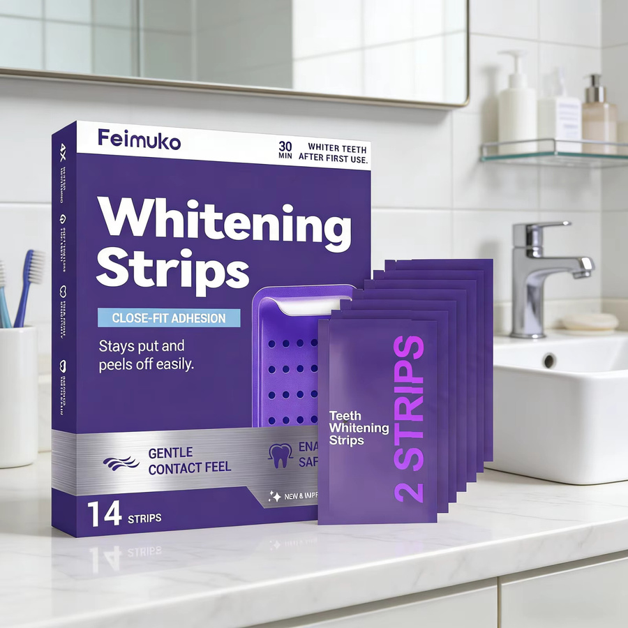Feimuko Zahnaufhellungsstreifen für empfindliche Zähne, 14 Streifen, Unisex - Bild 2