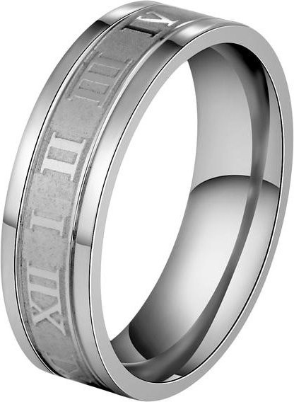 Wucifang Jewelry Ring, Edelstahl, Schwarz, Vintage, Unisex, 6 mm Breite - Bild 1