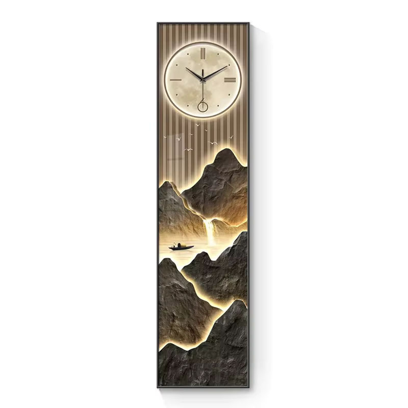 DUTRIEUX Wanduhr aus Holz in Schwarz mit LED-Beleuchtung, minimalistisches Nordic Design, analog und rund - Bild 6