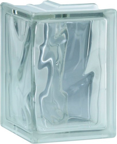 Fuchs Design Glasbaustein in Weiss und Transparent mit Satin-Finish, B: 13,2 cm, H: 19,0 cm - Bild 1